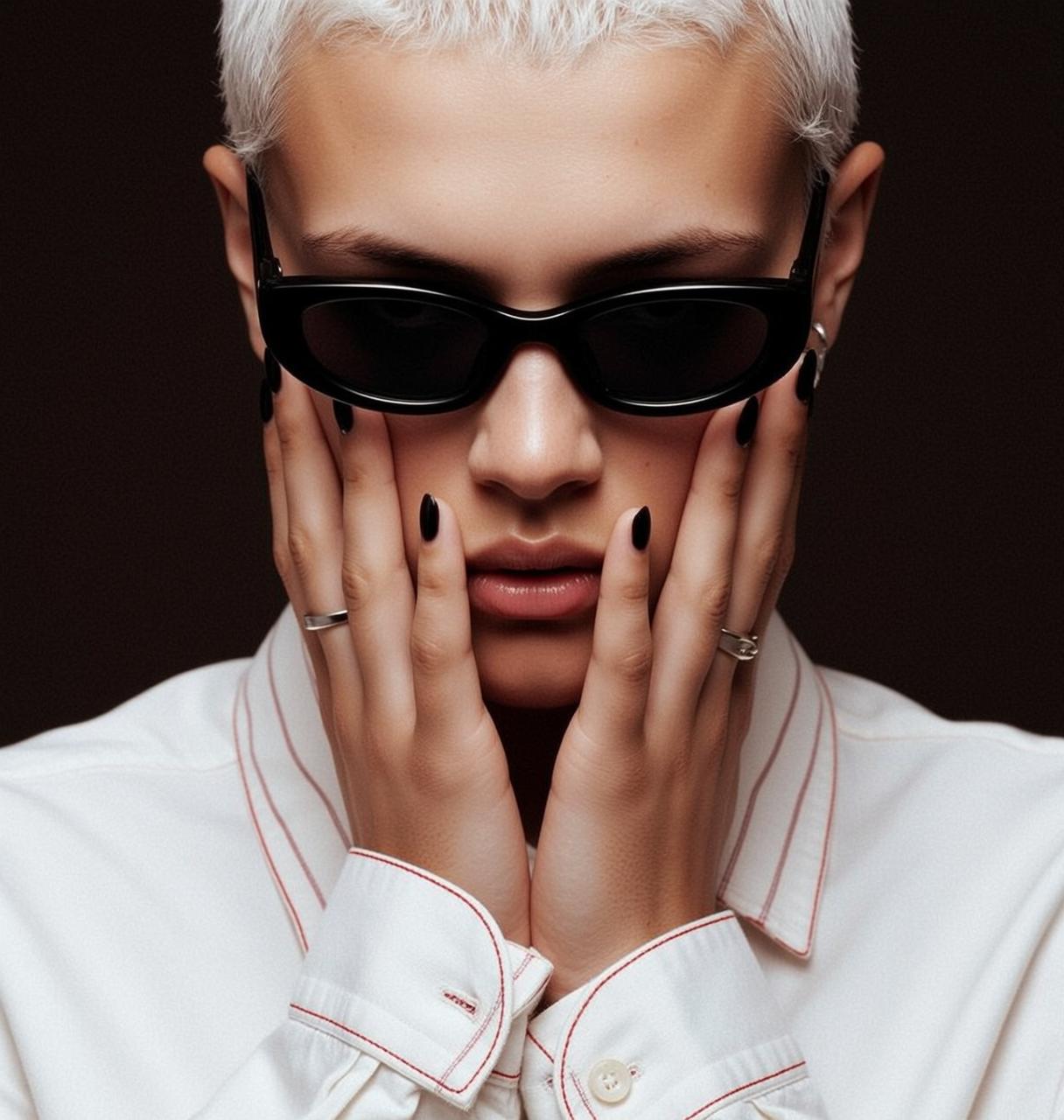 Short Platinum Blonde Hair Fair Skin White reference photo