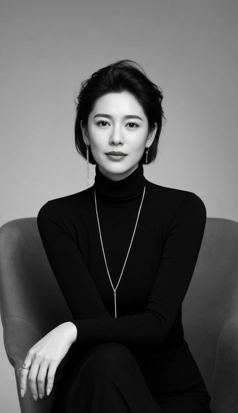 Luxury Young Asian Short Dark Styled Fair reference photo