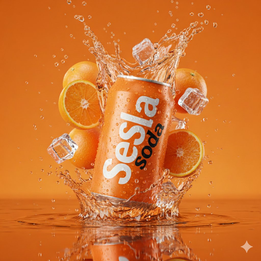 Orange Soda Splash Hyper Realistic 8k