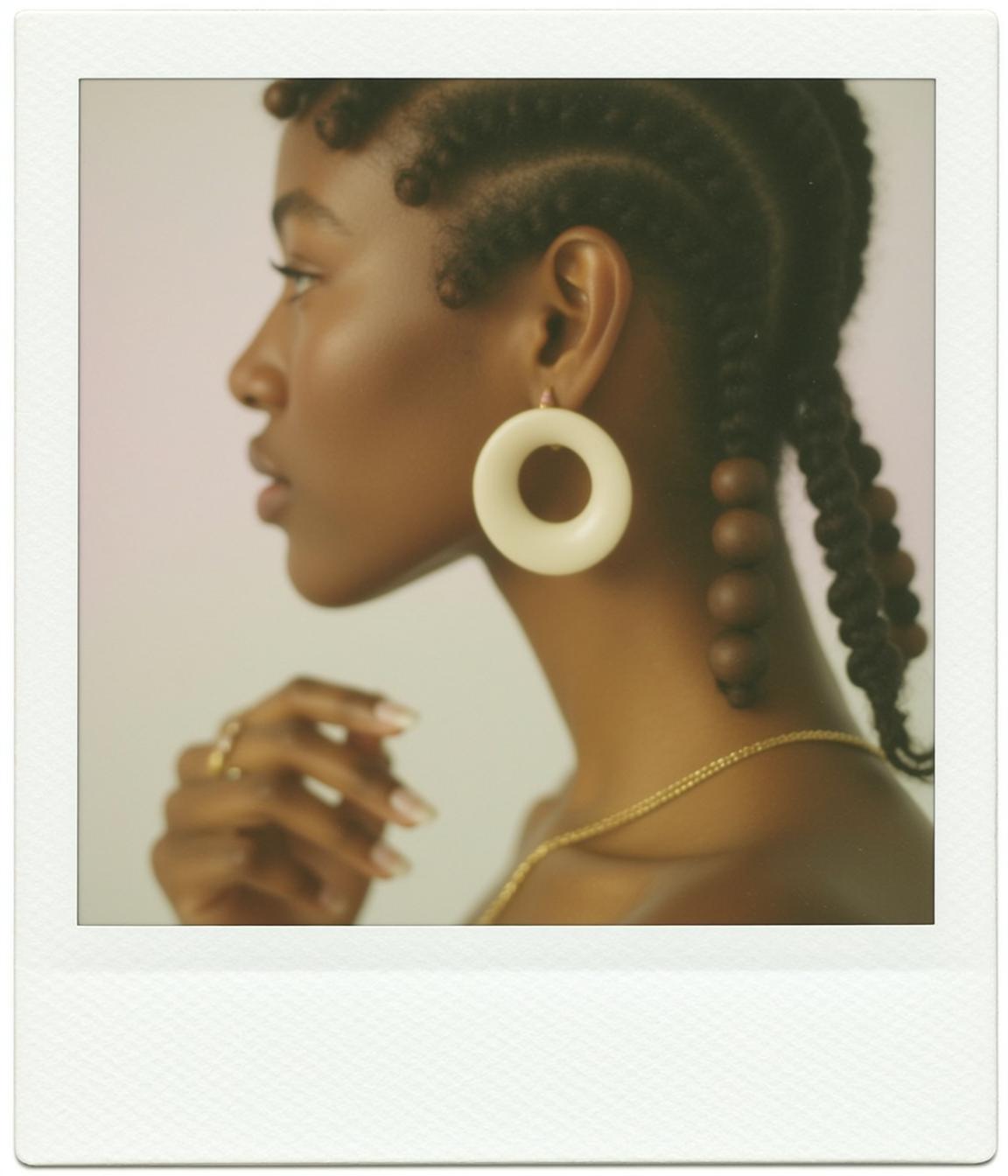 Braided Portrait Pink Backdrop