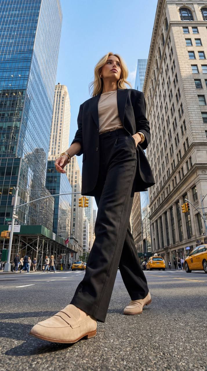 Urban Intersection Low Angle Fashion