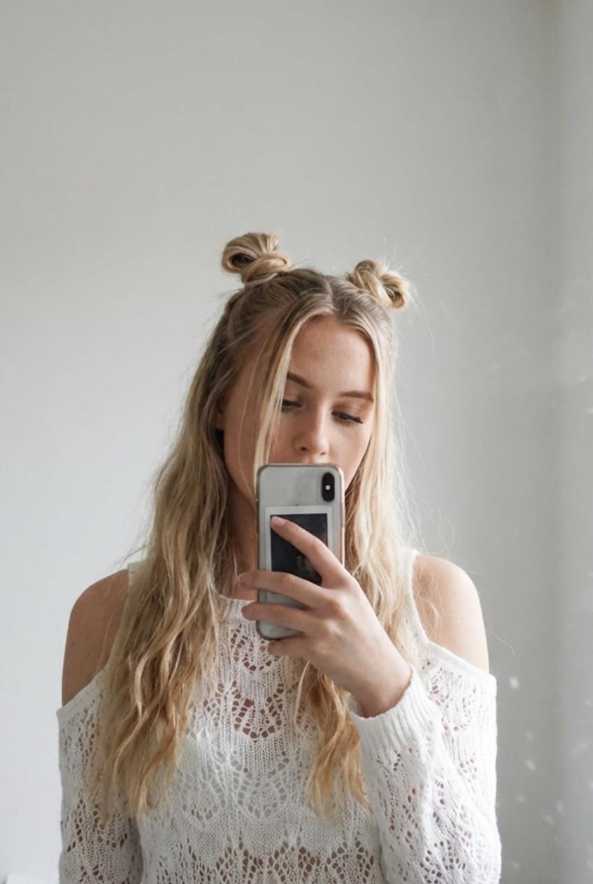 Realistic Girl Selfie White Room