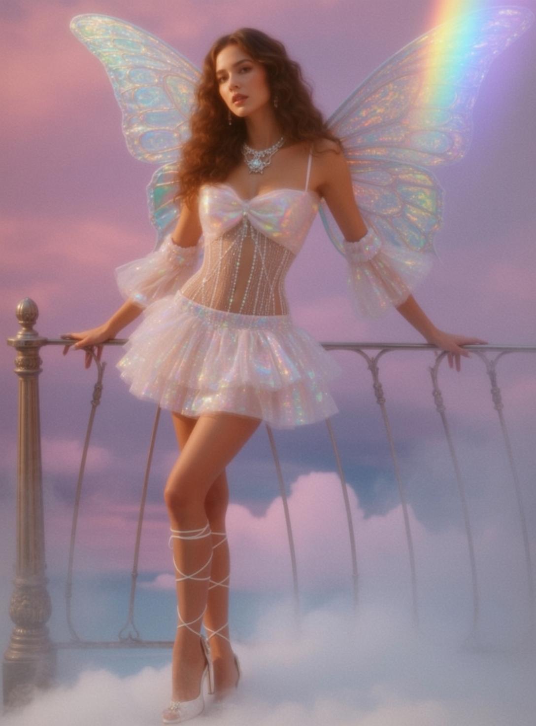 Fairycore Young Long Wavy Dark Brown Fair reference photo