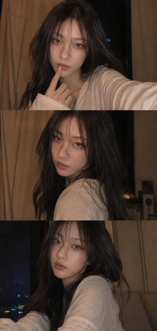 Three Portraits Cream Top Dim Warm Light
