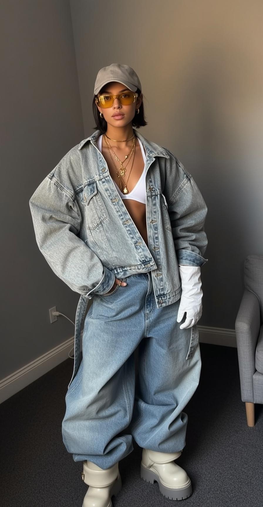 Creative Young Short Black Bob Light Tan reference photo