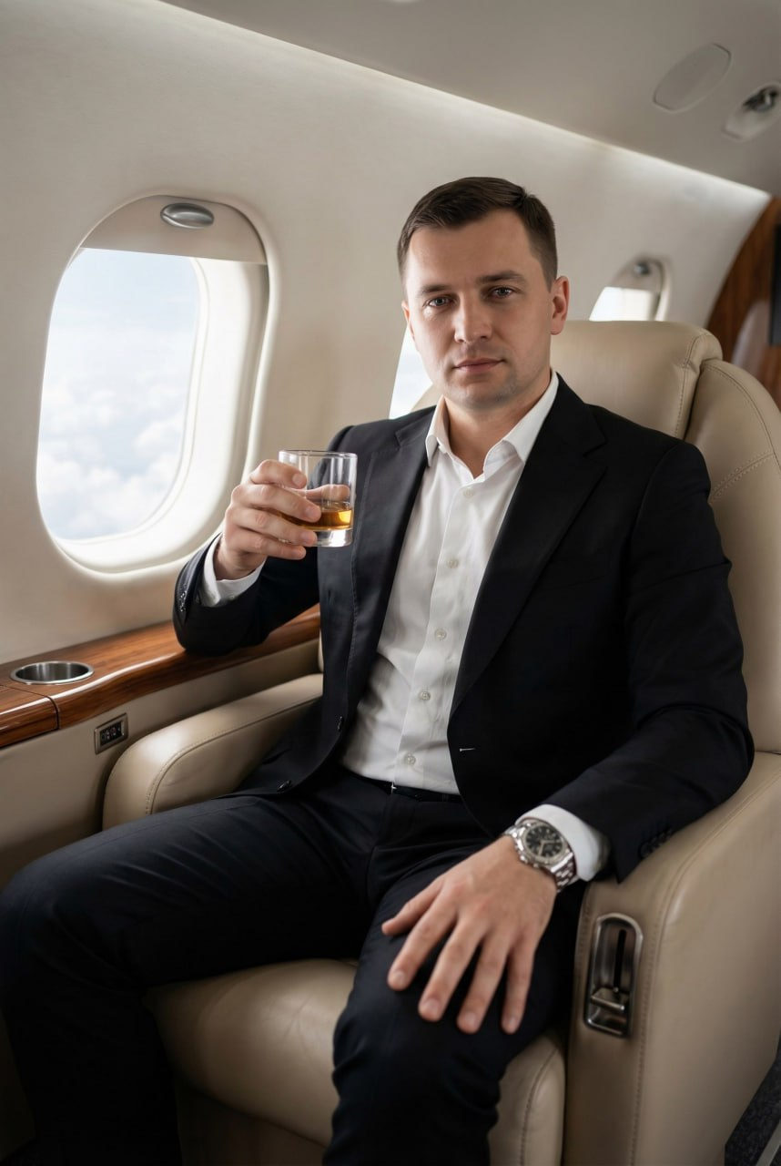 Luxury Private Jet Interior Realistic Photoshoot
