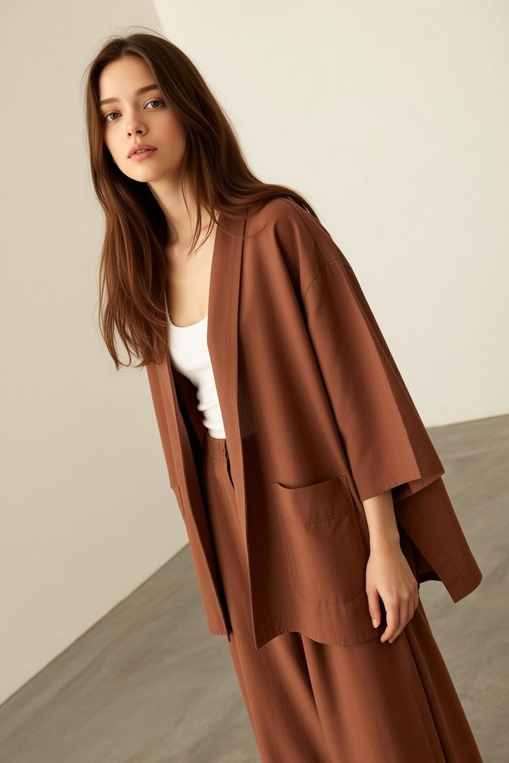 Brown Kimono Studio Portrait reference photo