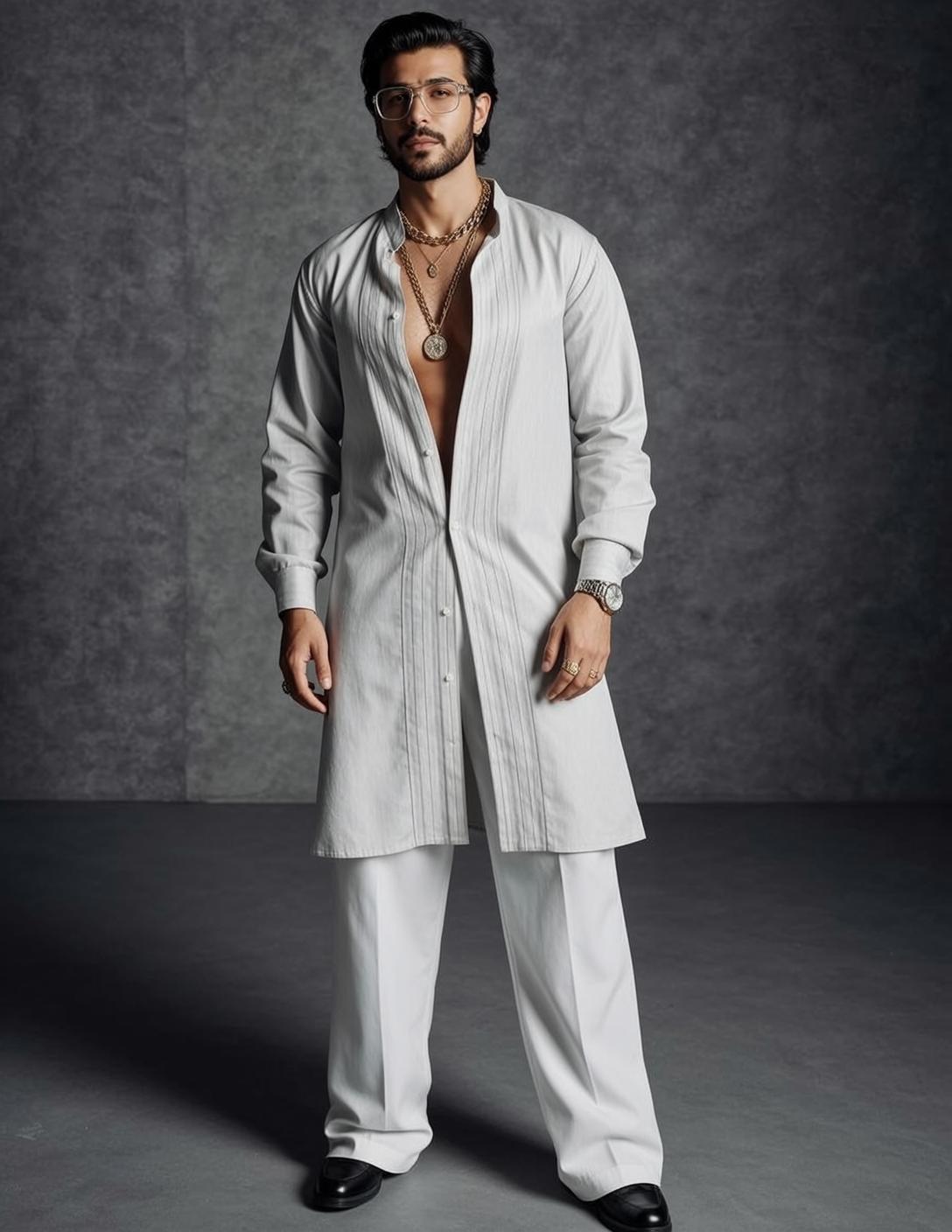 Dark Wavy Medium Length Light Brown Unbuttoned reference photo