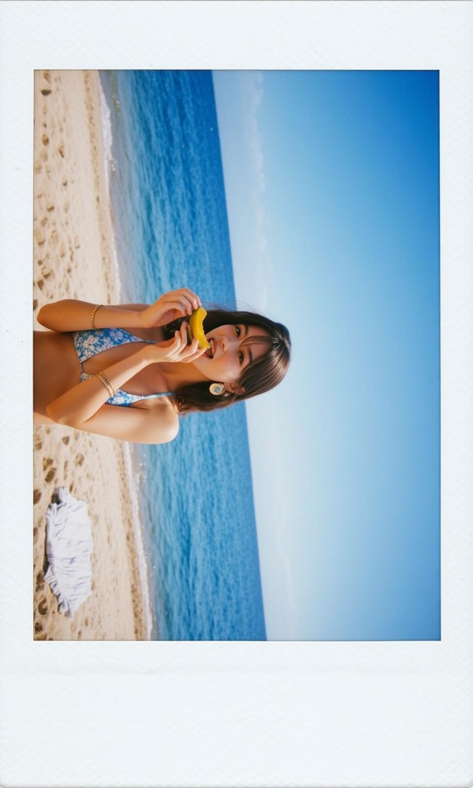 Blue Floral Bikini Banana Beach