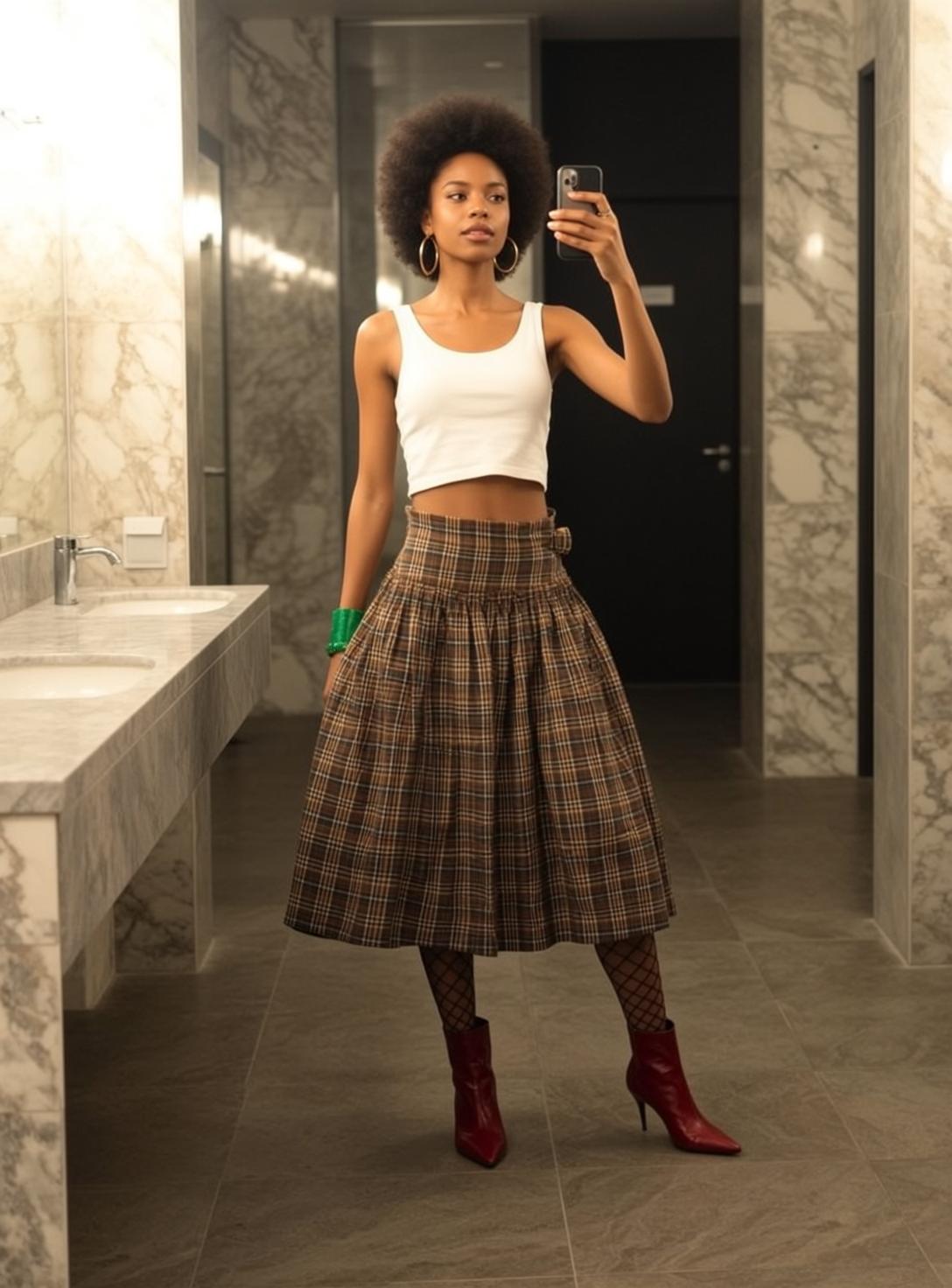 Selfie In Marble Bathroom reference photo