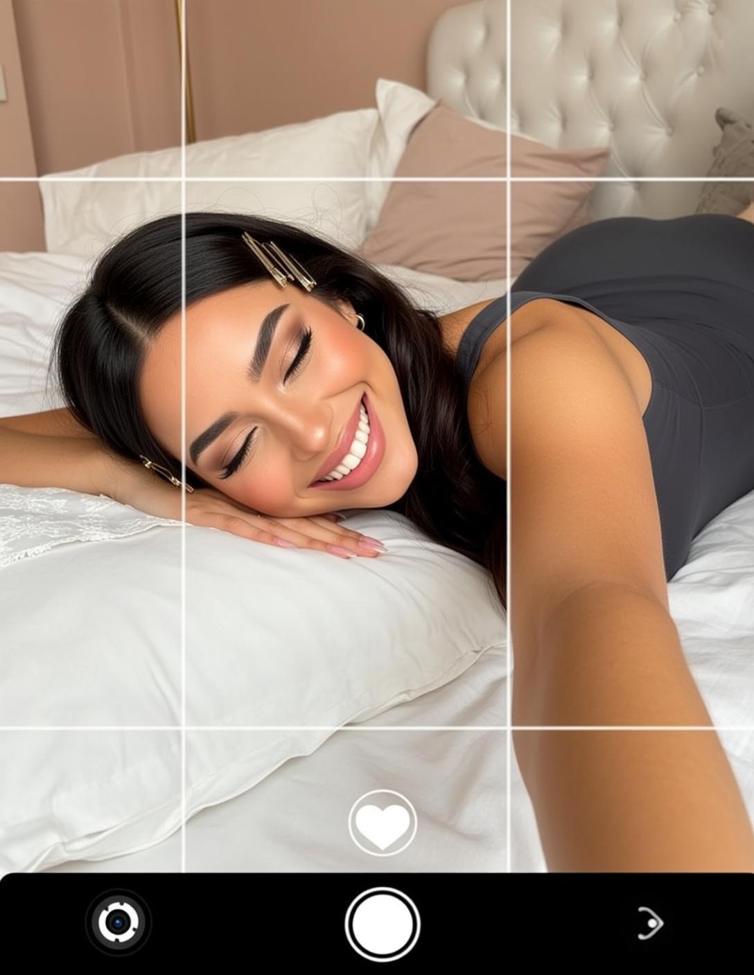 Explore Lying Her Side Bed Head Resting reference photo