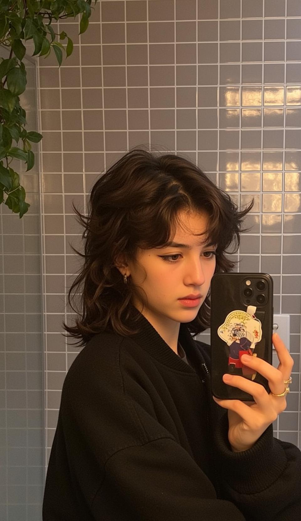 Bomber Jacket Wall Selfie reference photo
