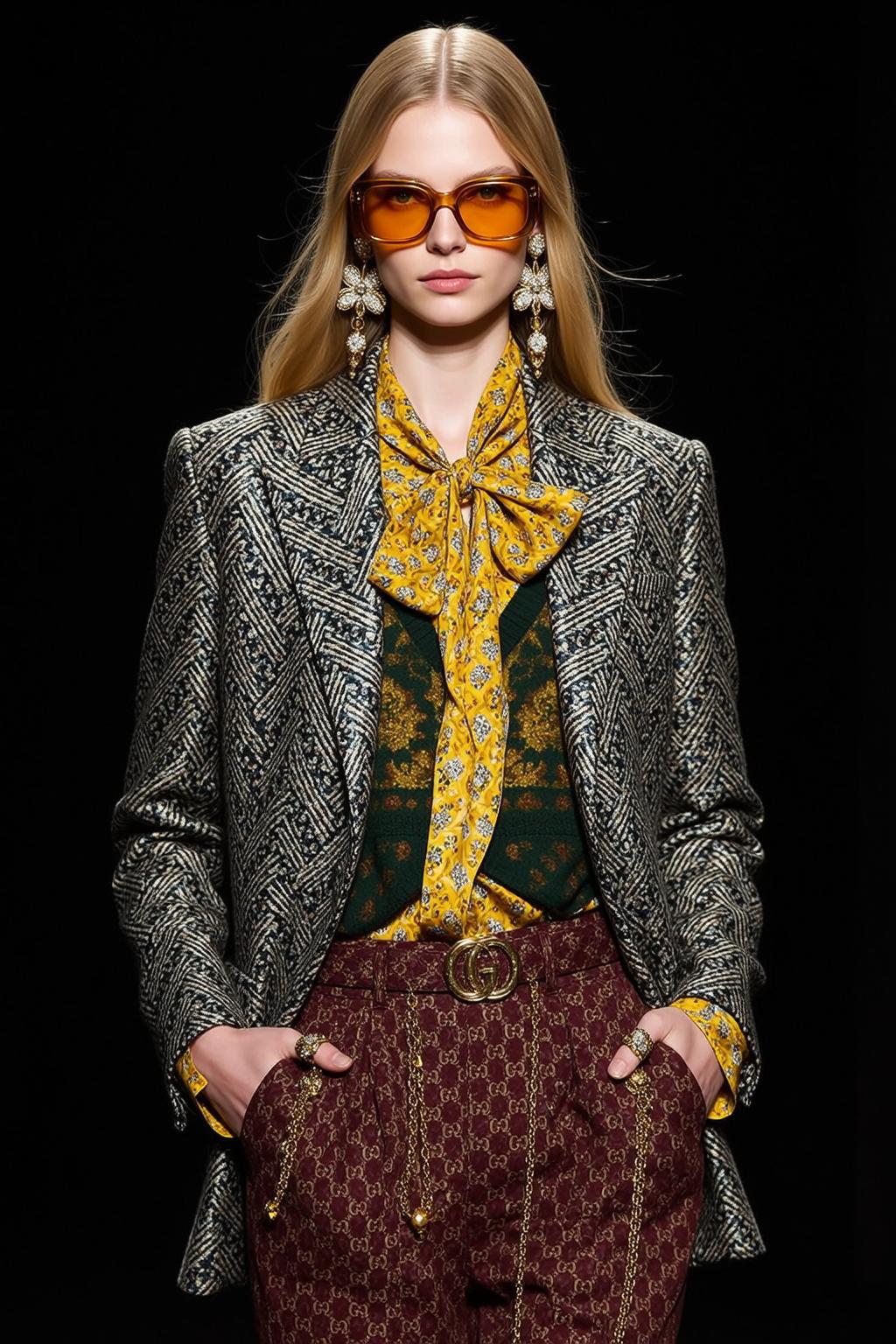 Patterned Suit Studio Portrait reference photo