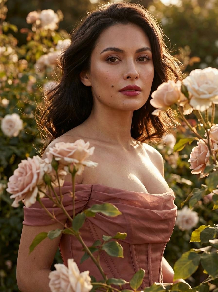 Rose Garden Golden Hour Silk Corset