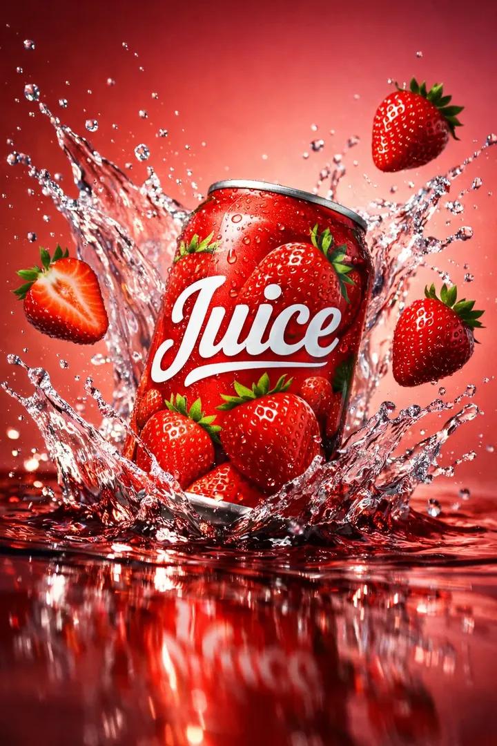 Realistic Juice Can Splash Studio