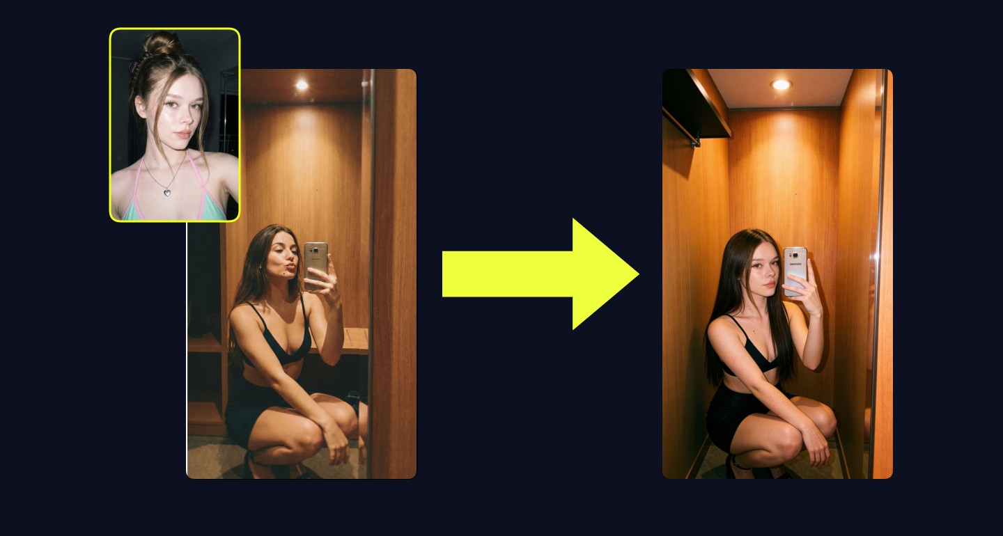 Mila remix walkthrough for Young Woman Closet Mirror Selfie