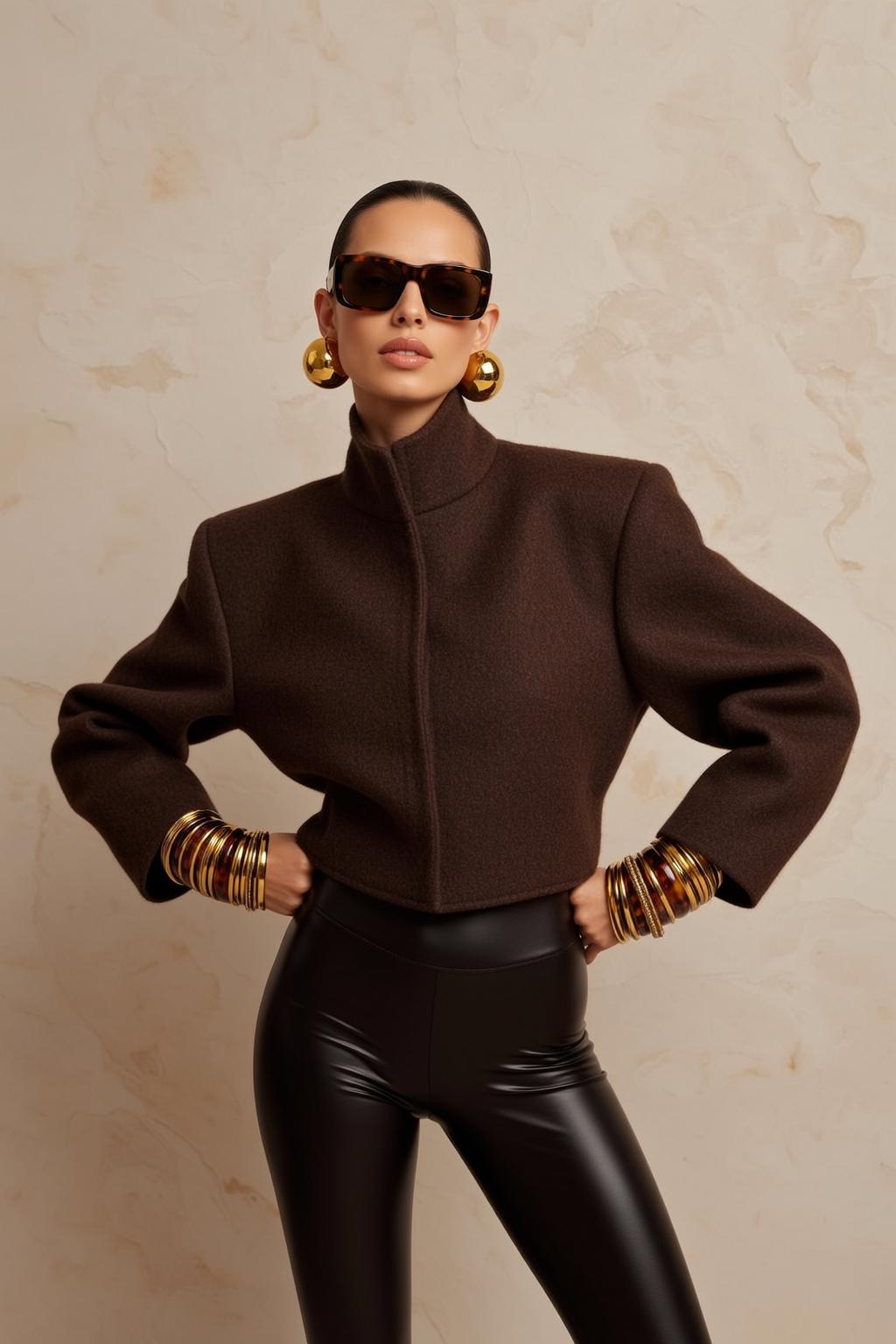 Fashion Week Pulled Back Fair Brown Cropped reference photo