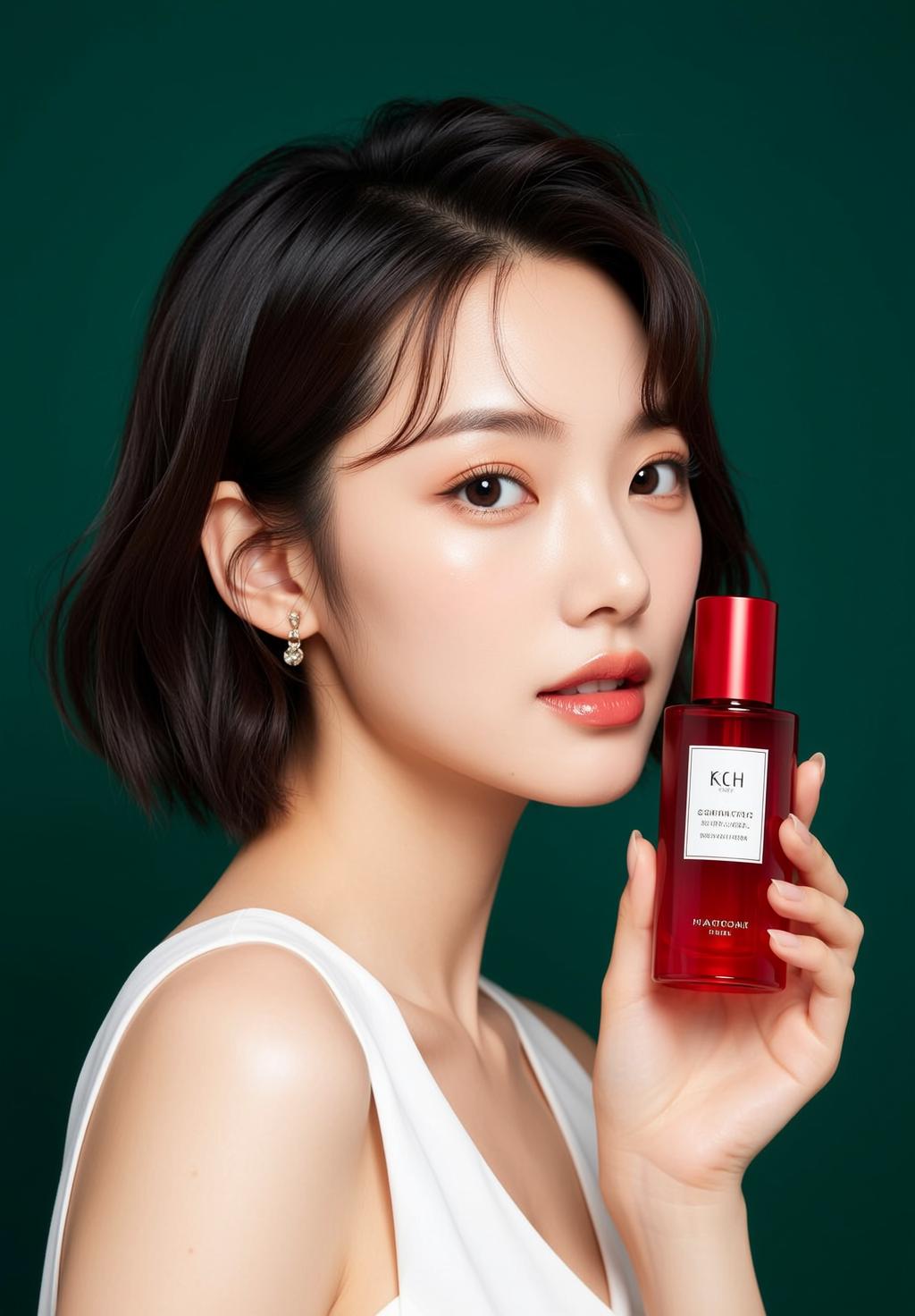 Luxury Young East Asian Short Dark Brown reference photo