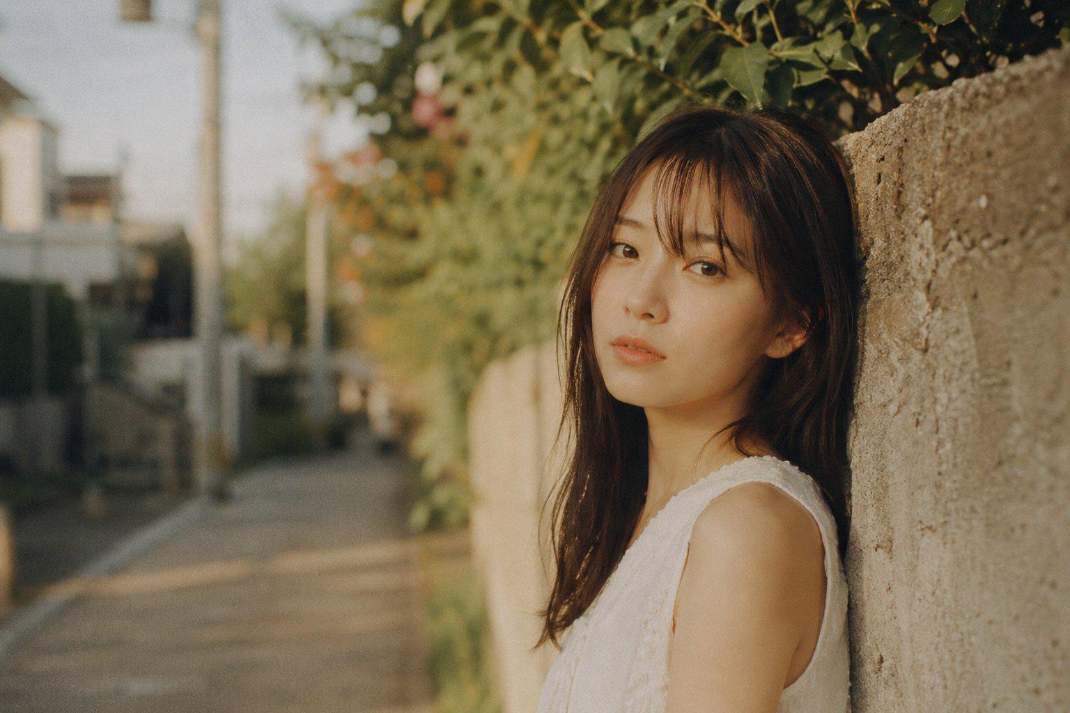 Japanese Girl Analog Film Portrait Warm Tones