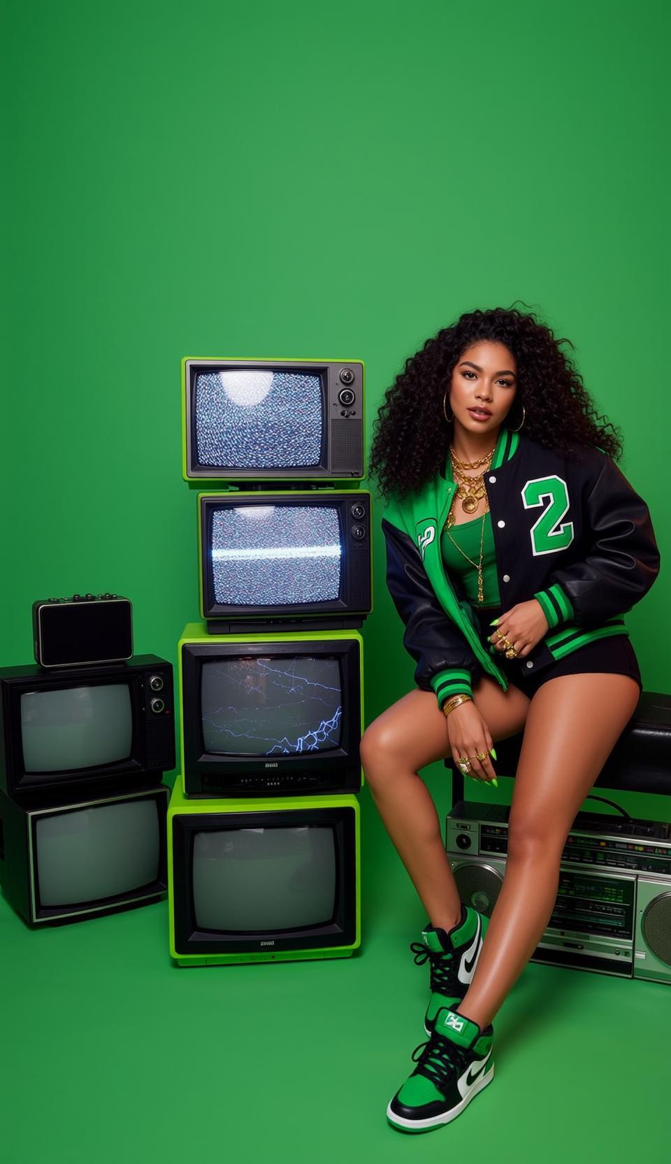 Varsity Jacket Shorts Street Style reference photo