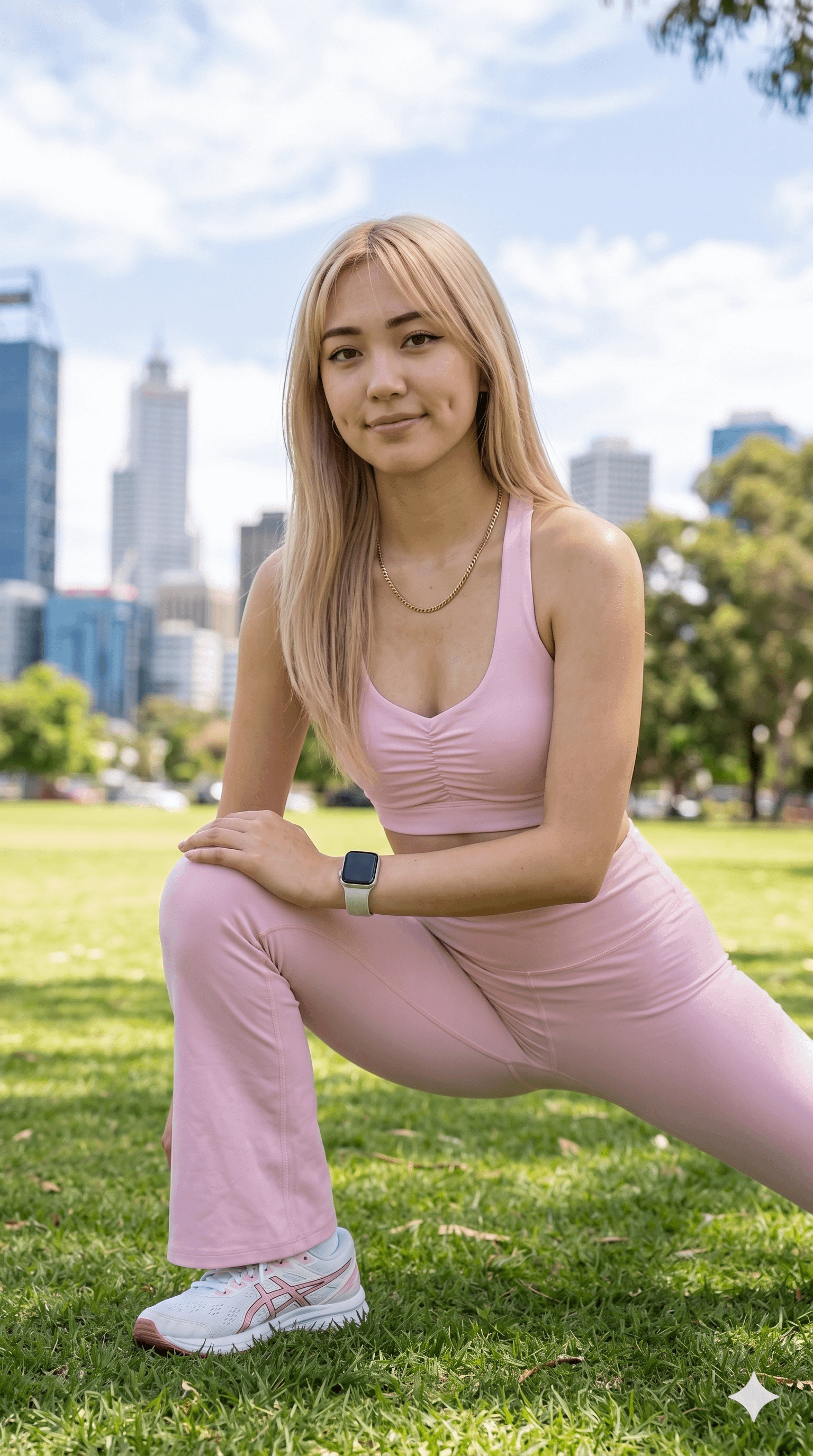 Stretching In Sunny Perth Park