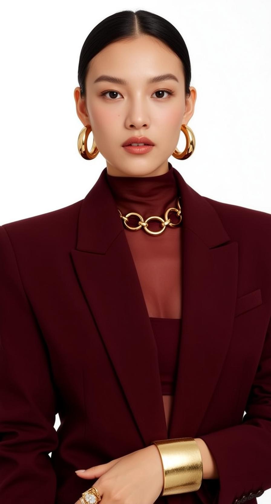 Luxury Young East Asian Pulled Back Bun reference photo