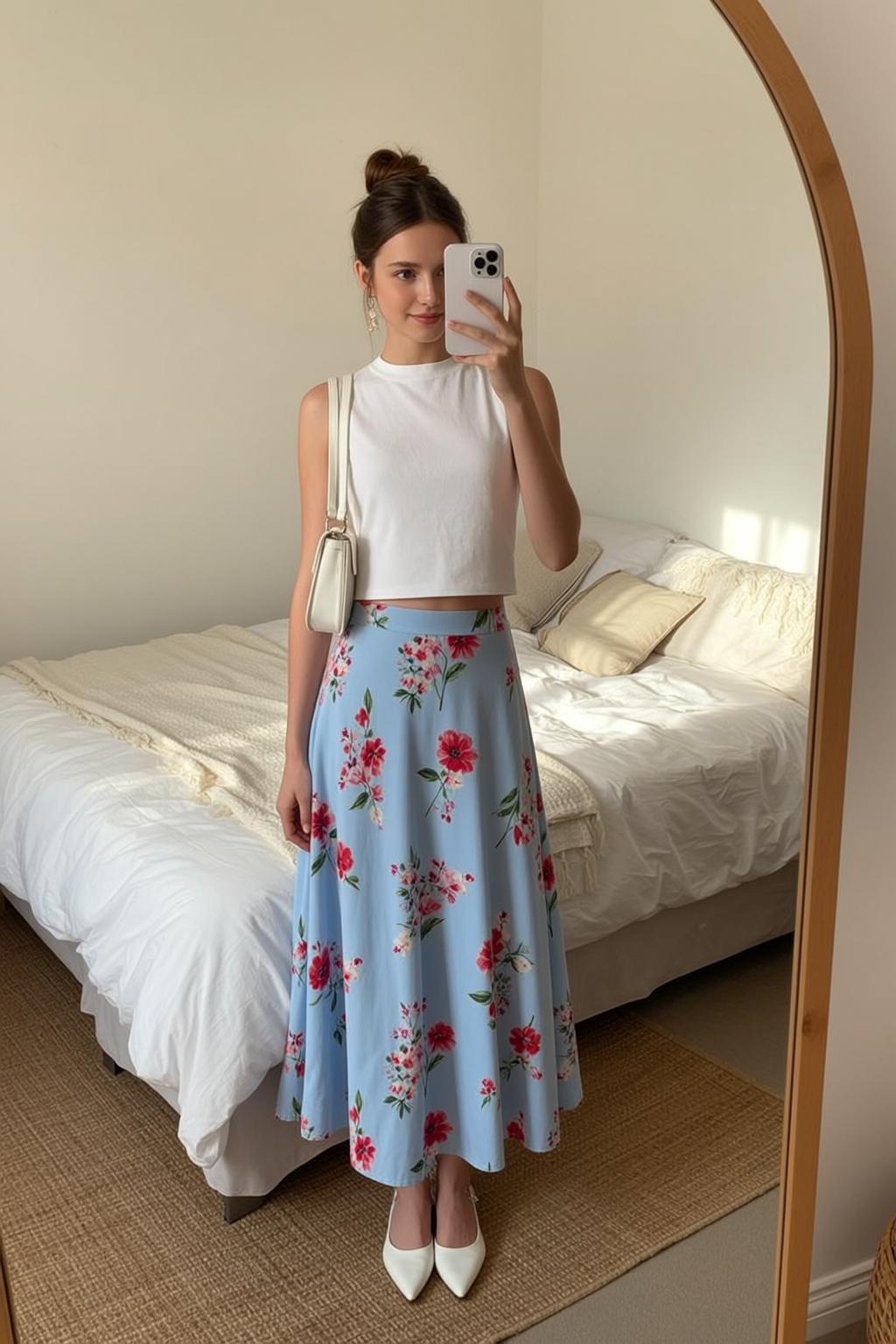 Balletcore Young Brown Hair Bun Fair Skin reference photo