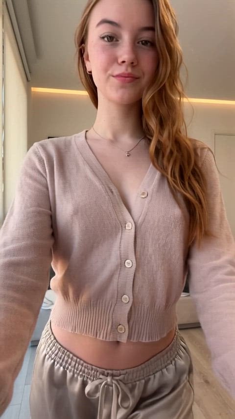 Beige Cardigan Champagne Satin Pants
