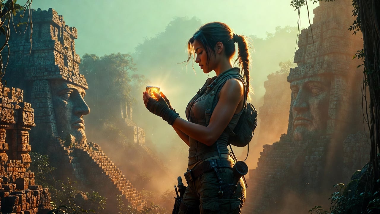 Mayan Ruins Explorer Golden Hour