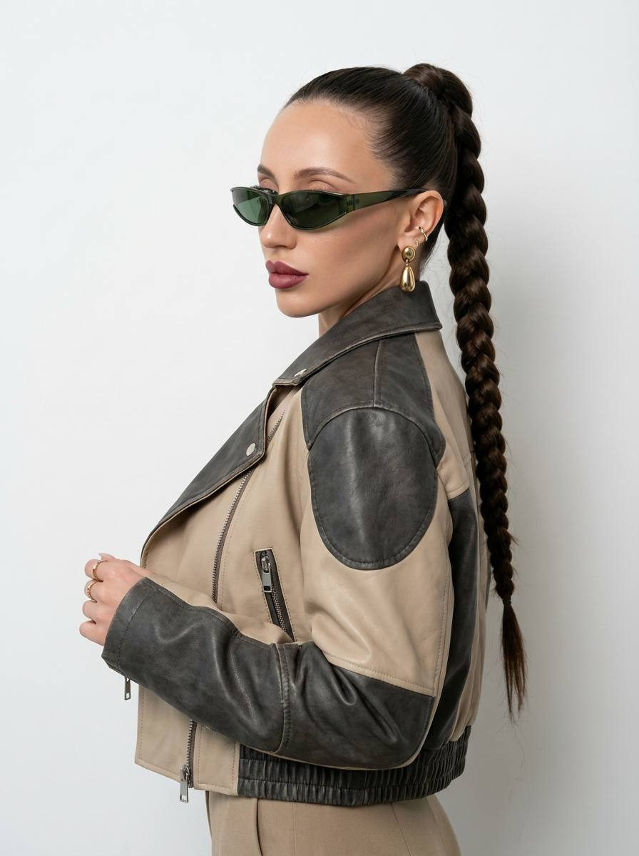Street Style Girl Profile White Wall
