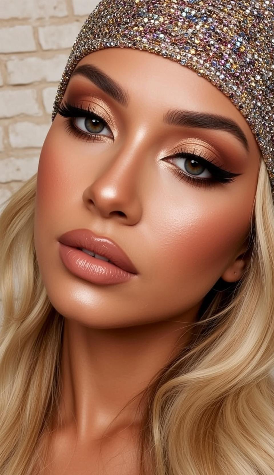 Makeup Close-up Head-and-shoulders Young Fair Skin Blonde reference photo