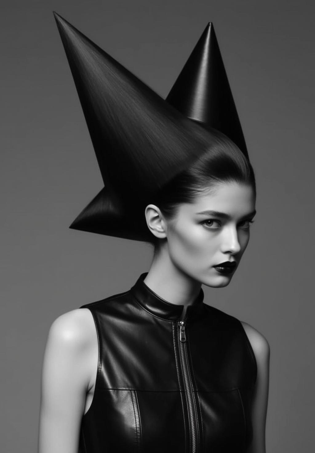 Creative Young Black Sculpted Sharp Conical Shapes reference photo
