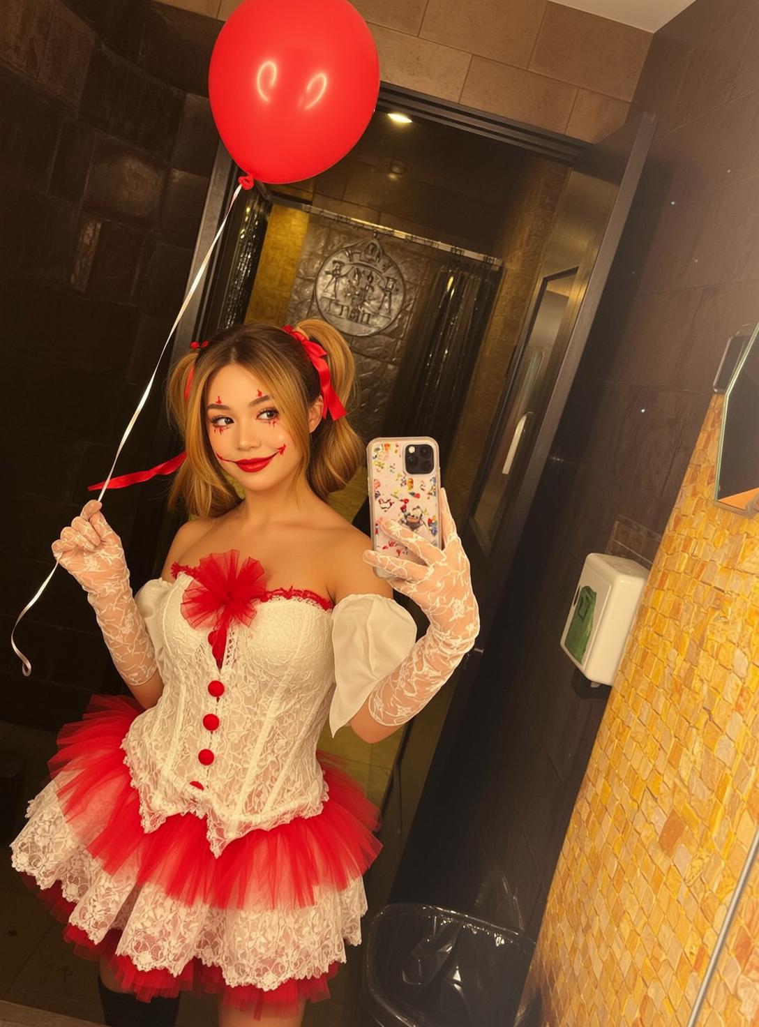 Explore Standing Holding Red Balloon Its String reference photo