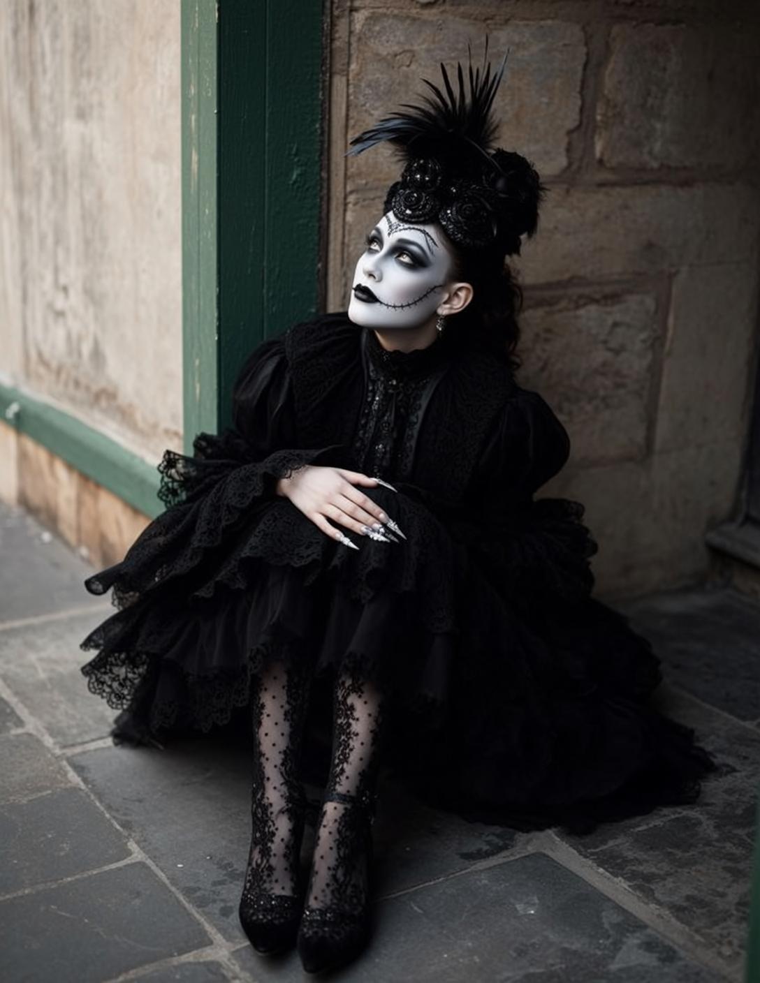 Gothcore Recreate This Scene Prompt Description Skull reference photo