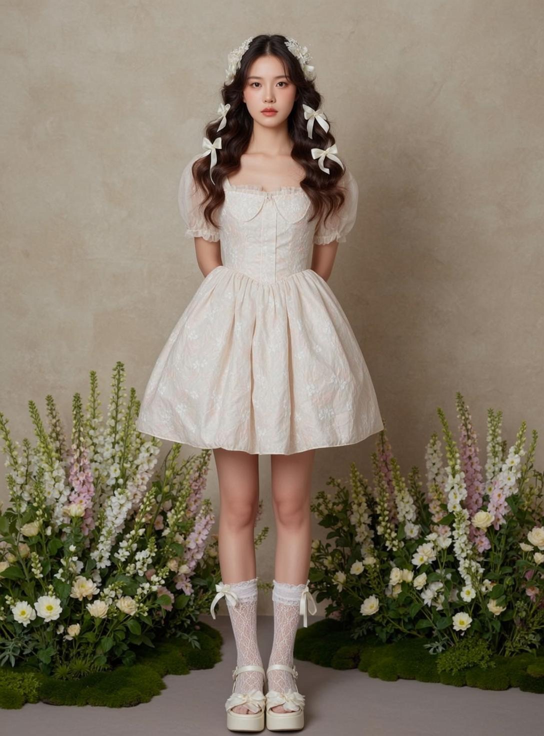 Balletcore Young Long Wavy Dark Brown Hair