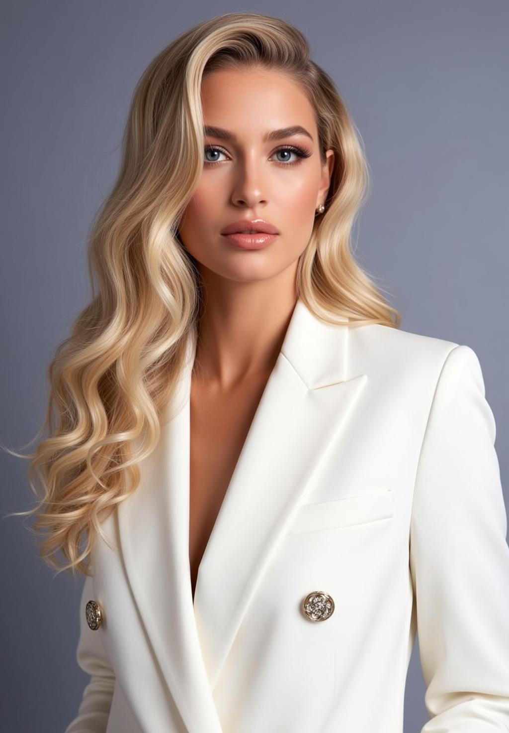 White Blazer Studio Portrait reference photo
