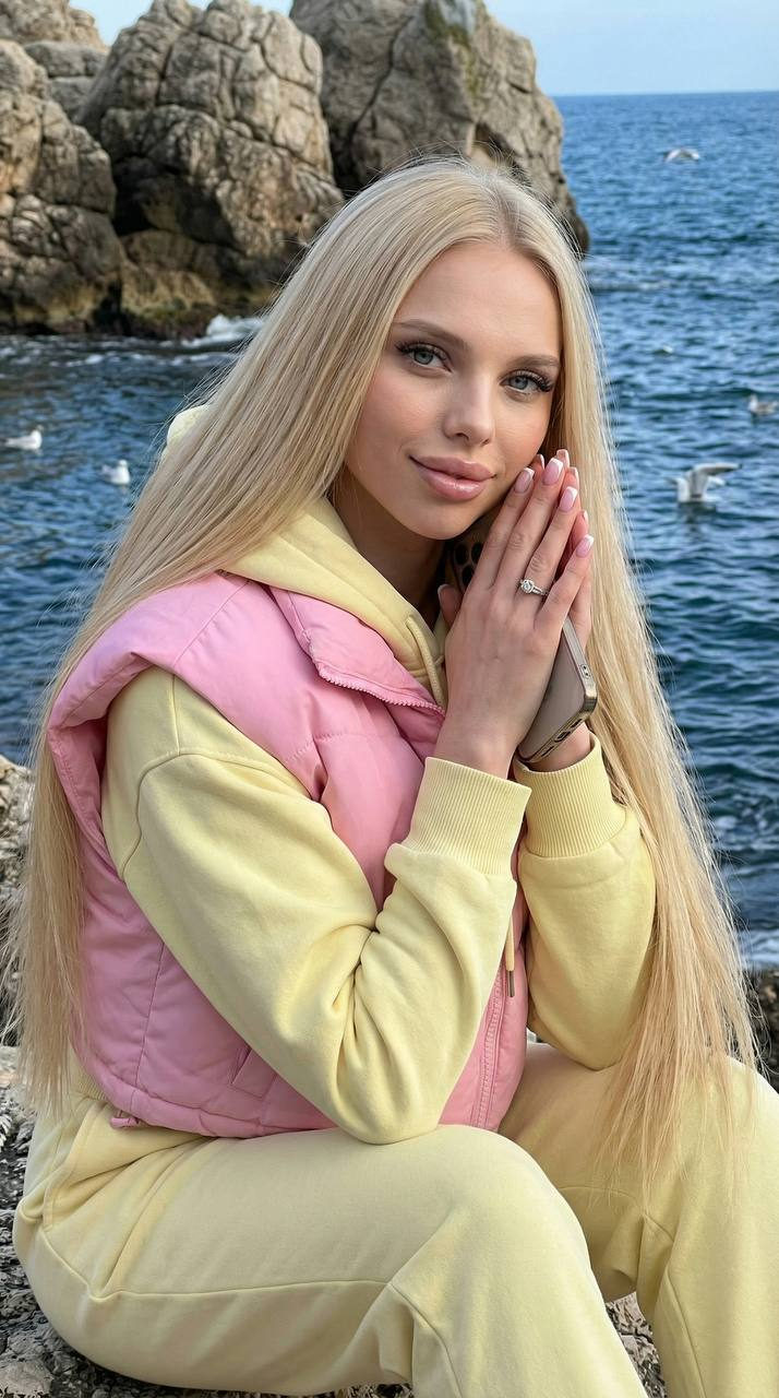 Realistic Girl Beach Phone Cold Season
