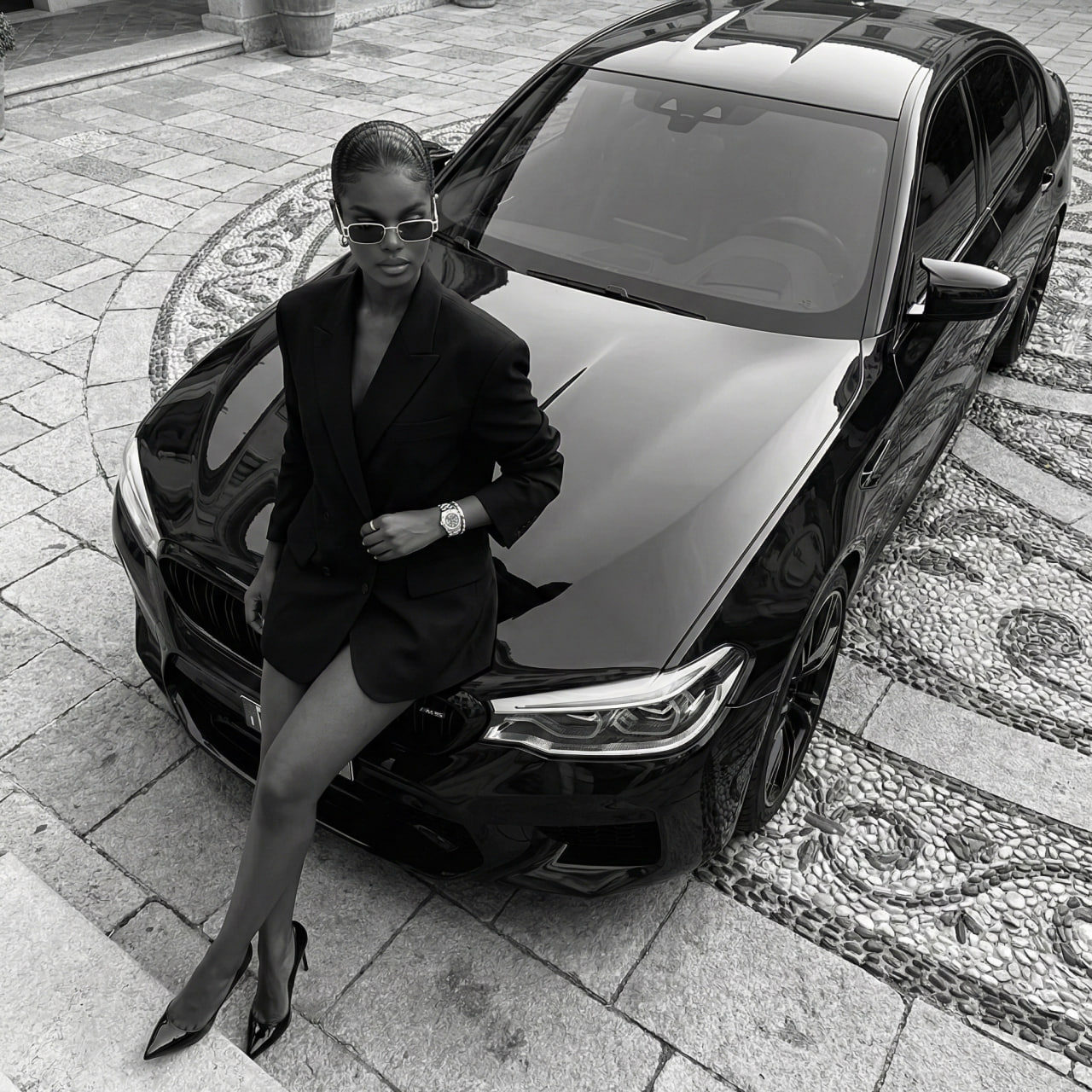 High Angle Bmw M5 Fashion Portrait