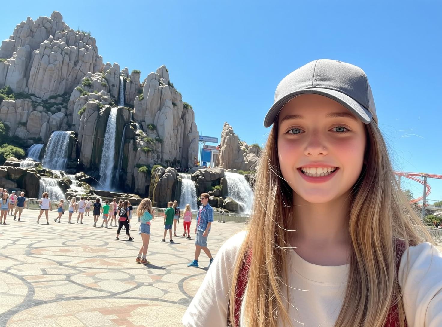 Explore Young Taking Selfie Smiling Broadly Her reference photo