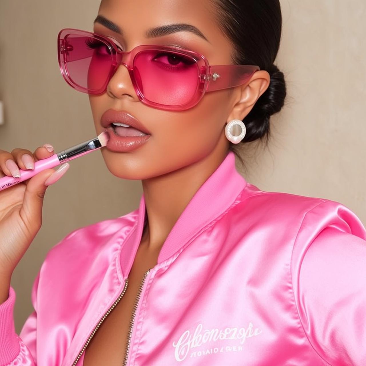 Pink Sunglasses Makeup Brush reference photo