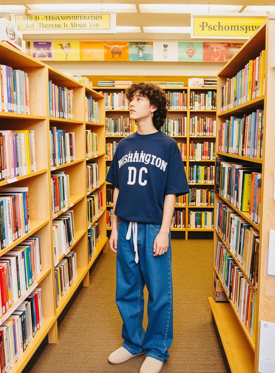 Library Aisle Graphic Tee reference photo