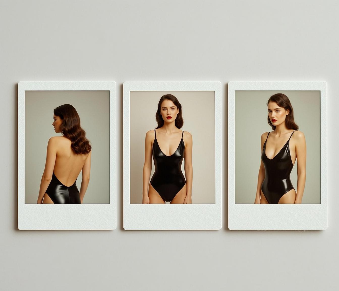 Black Swimsuit Studio Portrait
