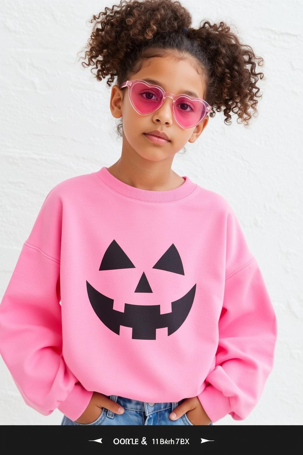 Pumpkin Sweatshirt Kids Costume reference photo
