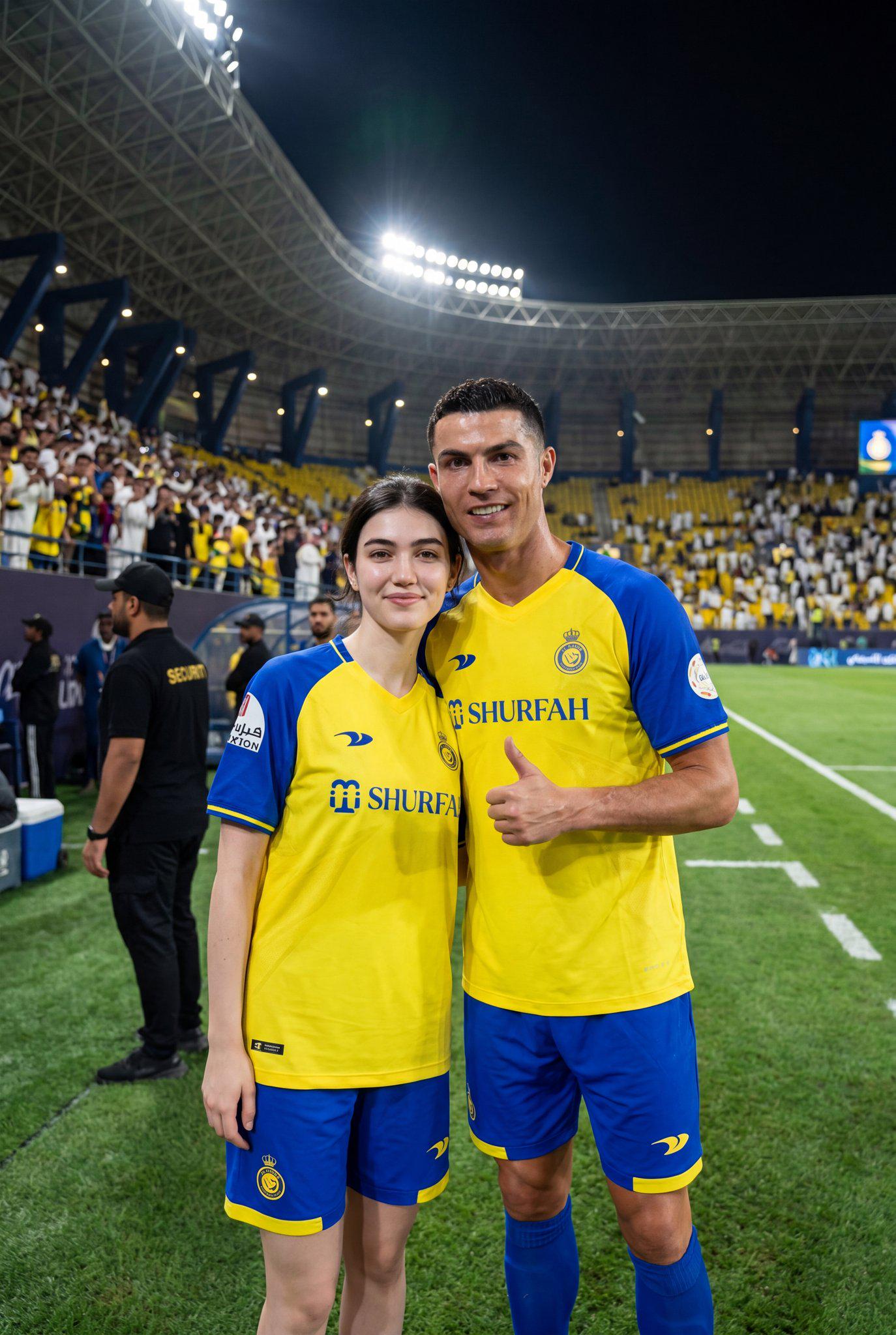 Football Stadium Pitch Side Night Celebration reference photo