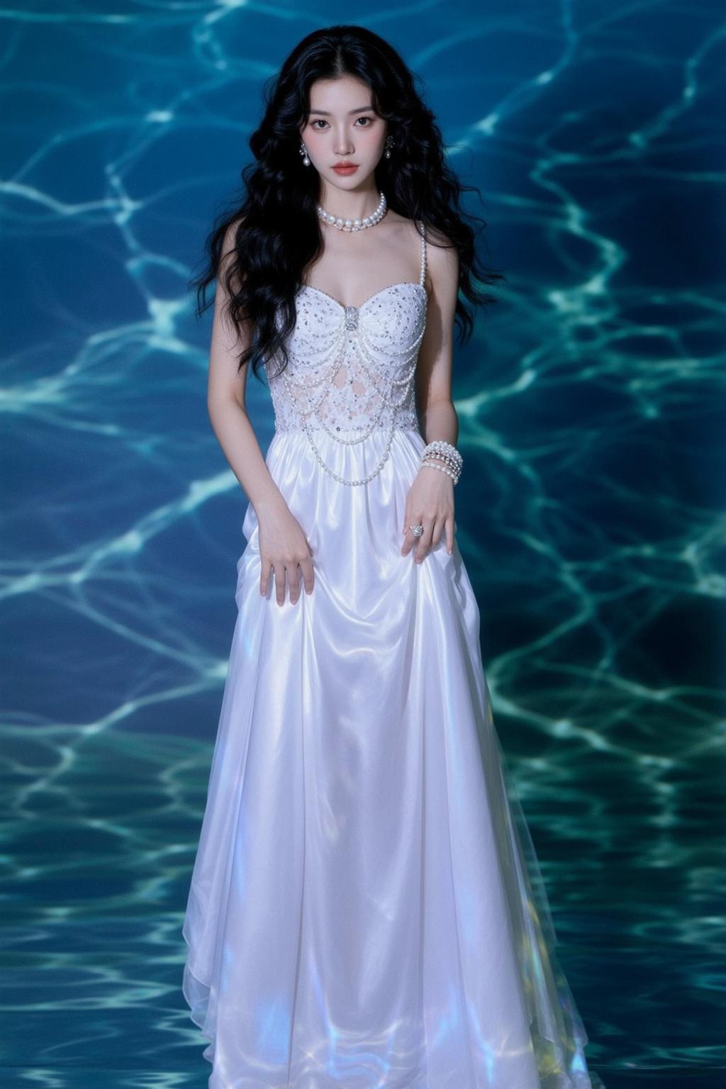 White Beaded Studio Gown reference photo