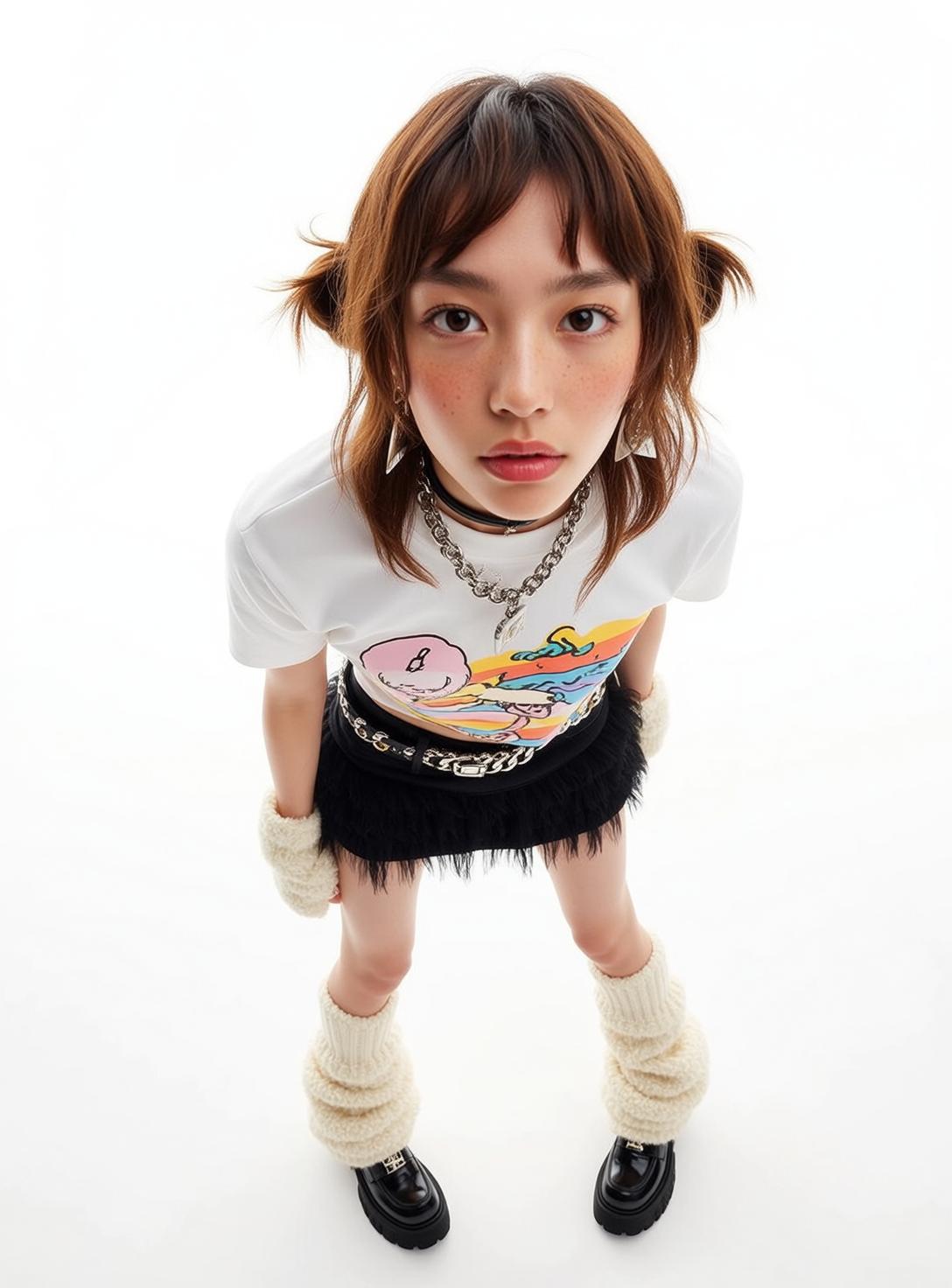 Cartoon Tee Furry Skirt Studio reference photo