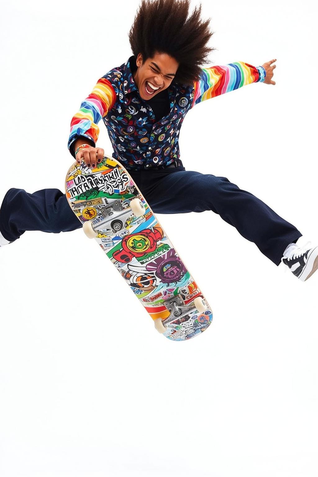 Jumping With Skateboard Studio reference photo