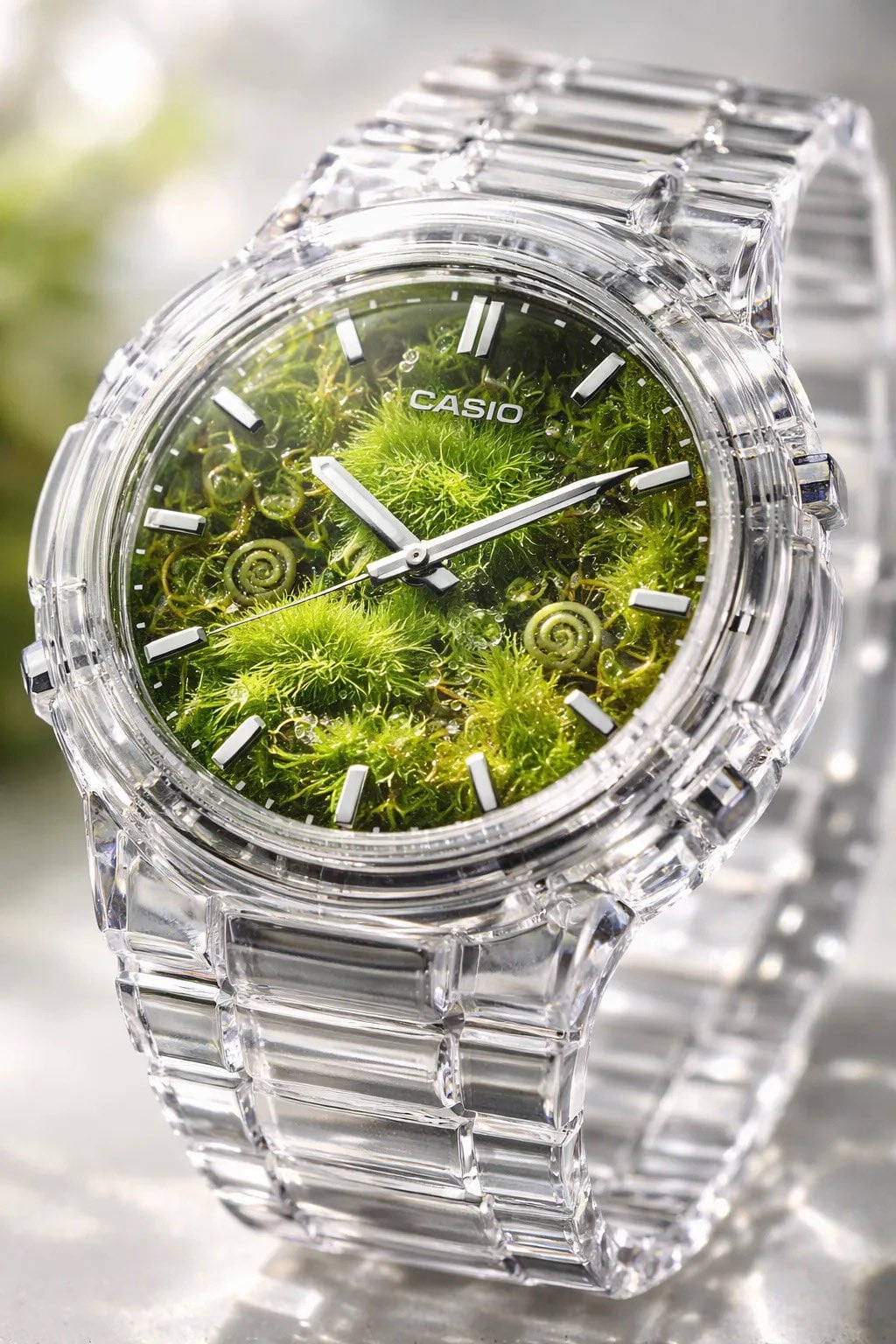 Realistic Moss Fern Terrarium Watch