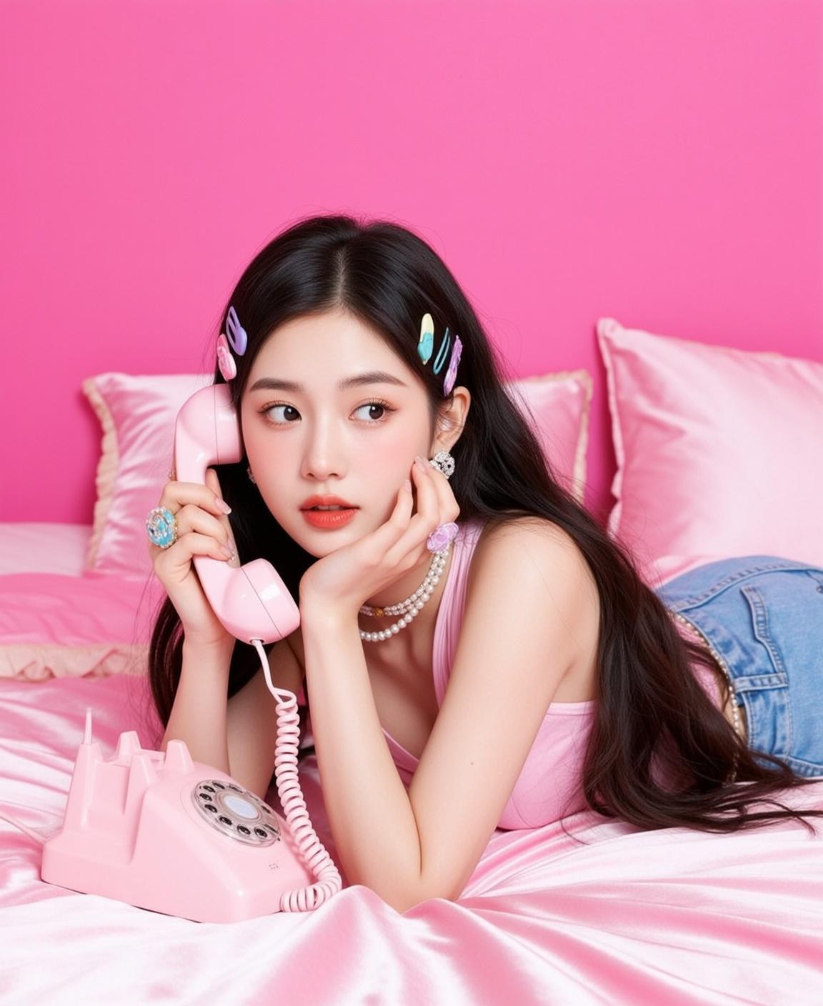 Pink Phone Satin Sheets reference photo