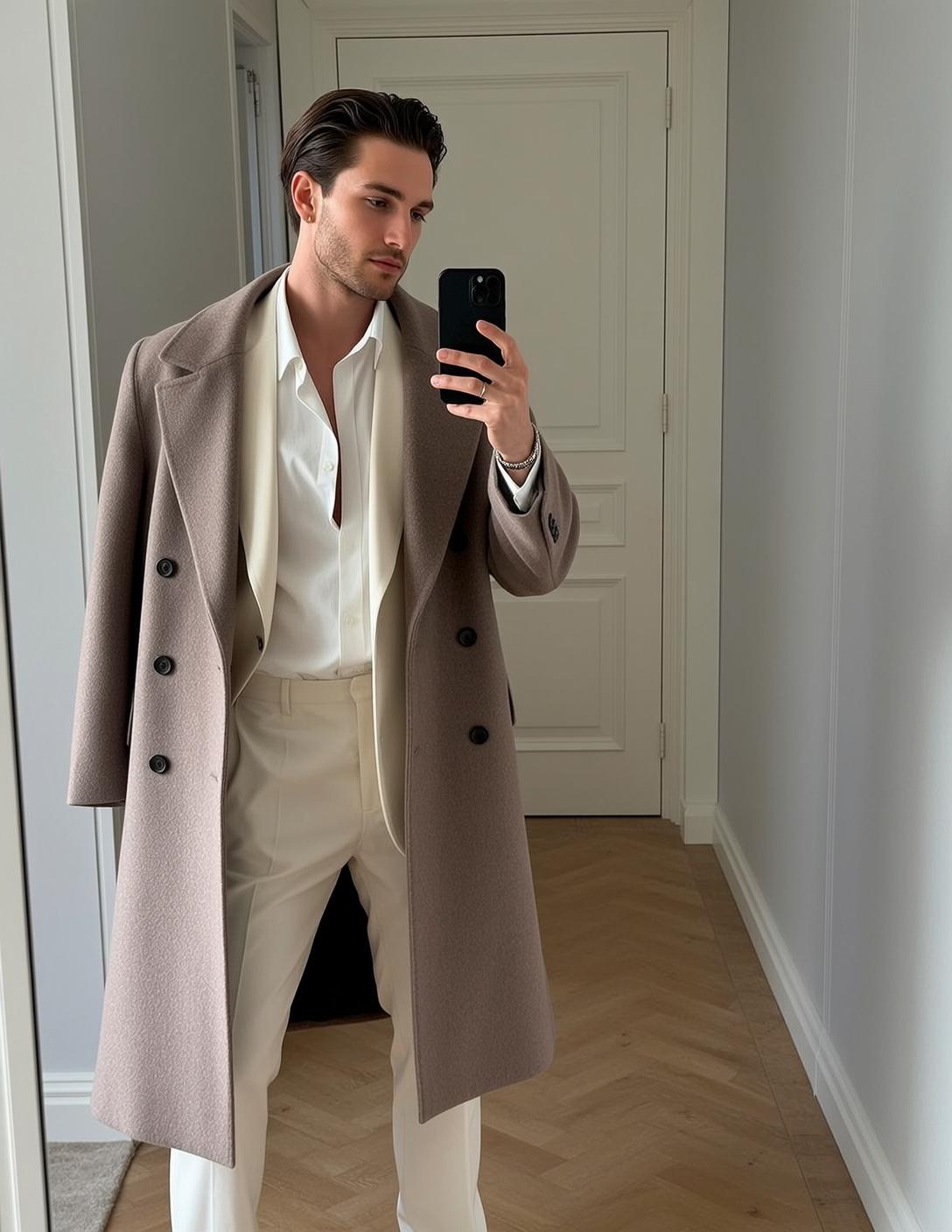 Young Dark Brown Slicked Back Fair Stubble reference photo